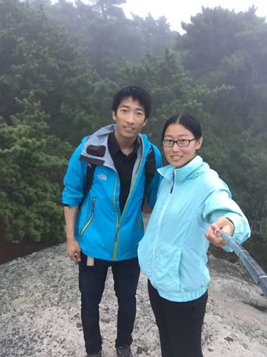 Yujia and myself near the summit